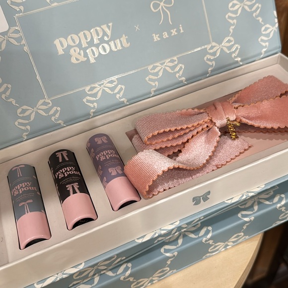 NEW Coquette Lip Balm Trio Kaxi Hair Bow - Picture 5 of 6